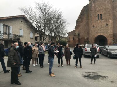 Lisle-sur-Tarn : visite de la commune avec des élus du secteur