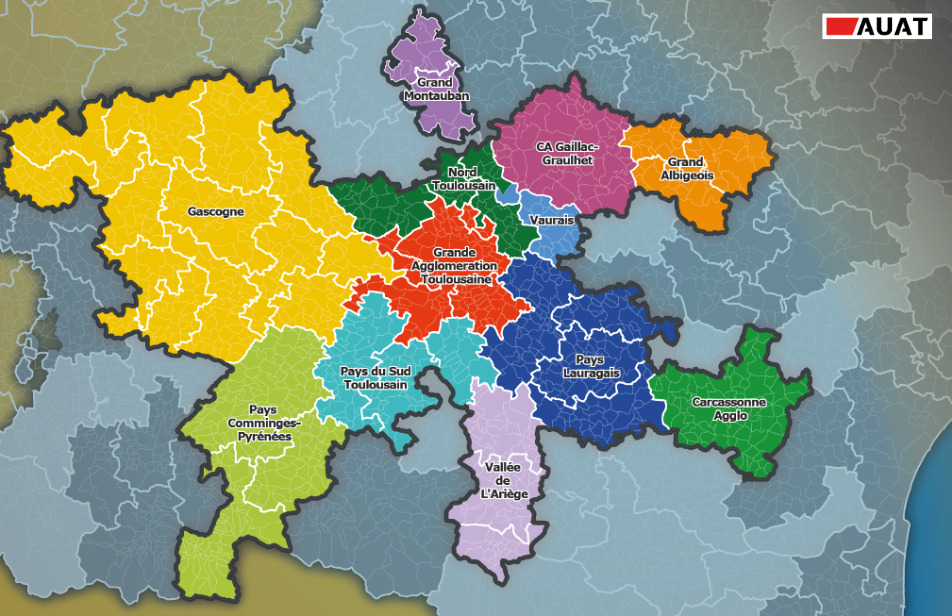 Cartographie de l'interscot du grand bassin toulousain