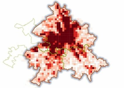 Carte de l'occupation des sols dans l'agglomération toulousaine