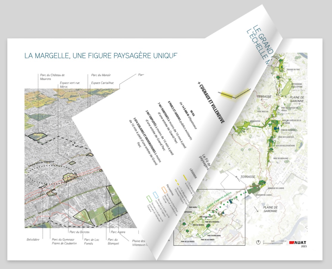 Cartographies sur le grand parc de la Margelle, au sein de Toulouse Métropole