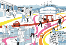 Visuel représentant les 4 scénarios proposés par l'AUAT pour décarboner les mobilités dans l'aire métropolitaine de Toulouse