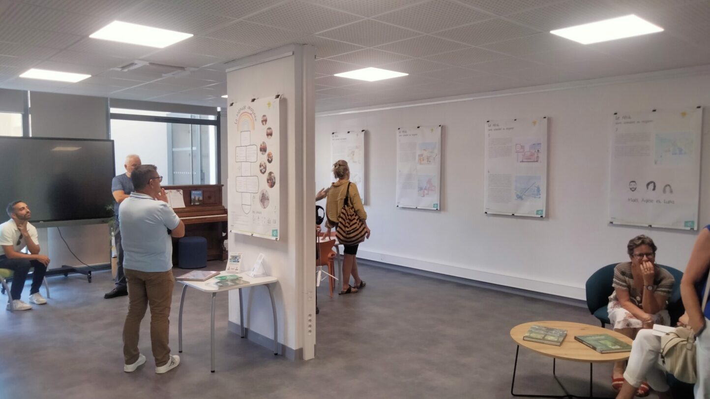 Photo de l'inauguration de l'exposition La Ménude imaginée le 16 juillet 2025