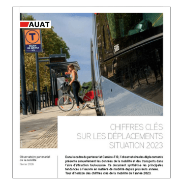 couverture de la publication AUAT sur les tendances en matière de déplacement des habitants de l'agglomération toulousaine