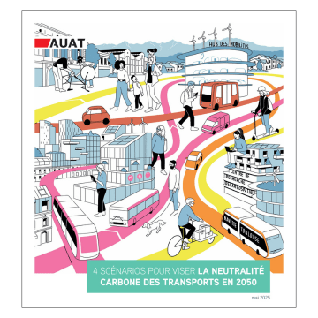 couverture de la publication AUAT sur la décarbonation des mobilités, réalisée dans le cadre d'un projet de prospective territoriale 