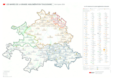 Cartographie des élus de la grande agglomération toulousaine – mars 2026